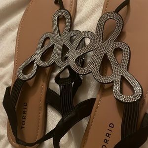 Torrid summer sandals, new never worn!!size 12 WW